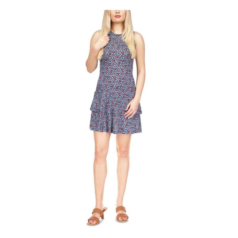 MICHAEL MICHAEL KORS Womens Navy Pullover Unlined Sleeveless Short Dress XS